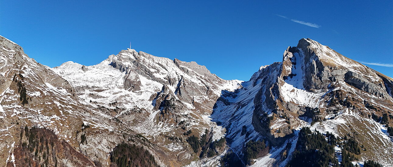 Die Bergwelt rund um Wildhaus im Winter